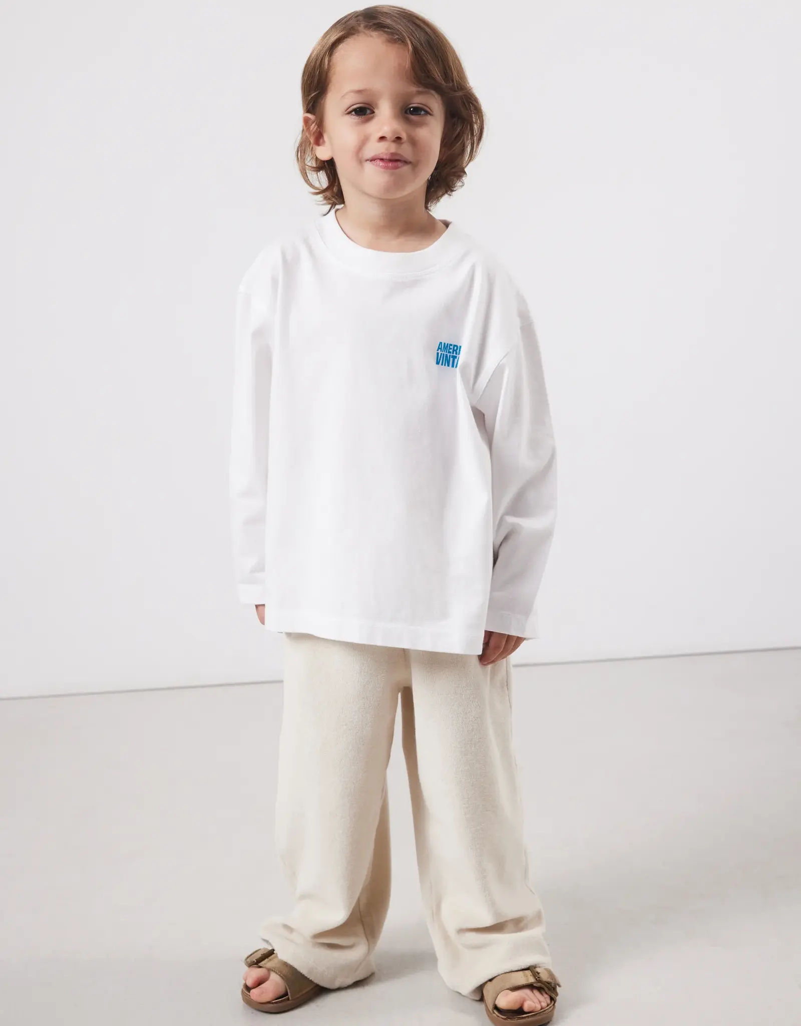 American Vintage AMERICAN VINTAGE GIXY LS TSHIRT - WHITE