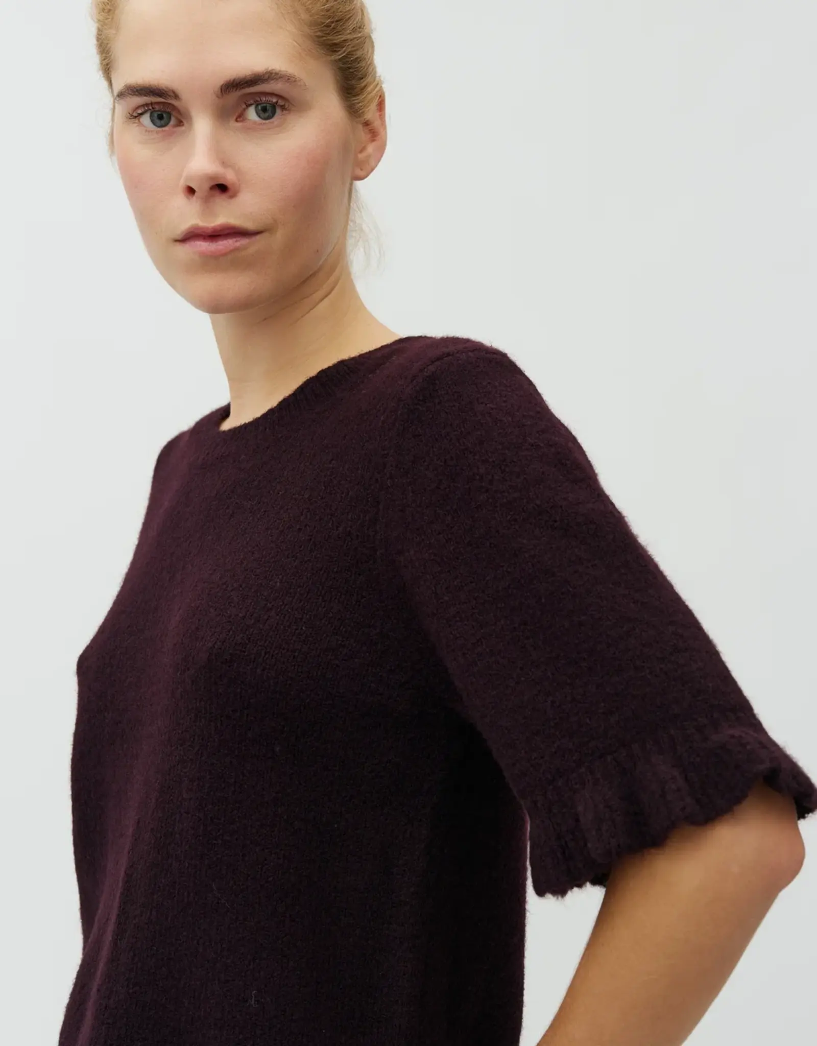 MbyM MBYM CARLA FRILL KNIT - DEEP PURPLE