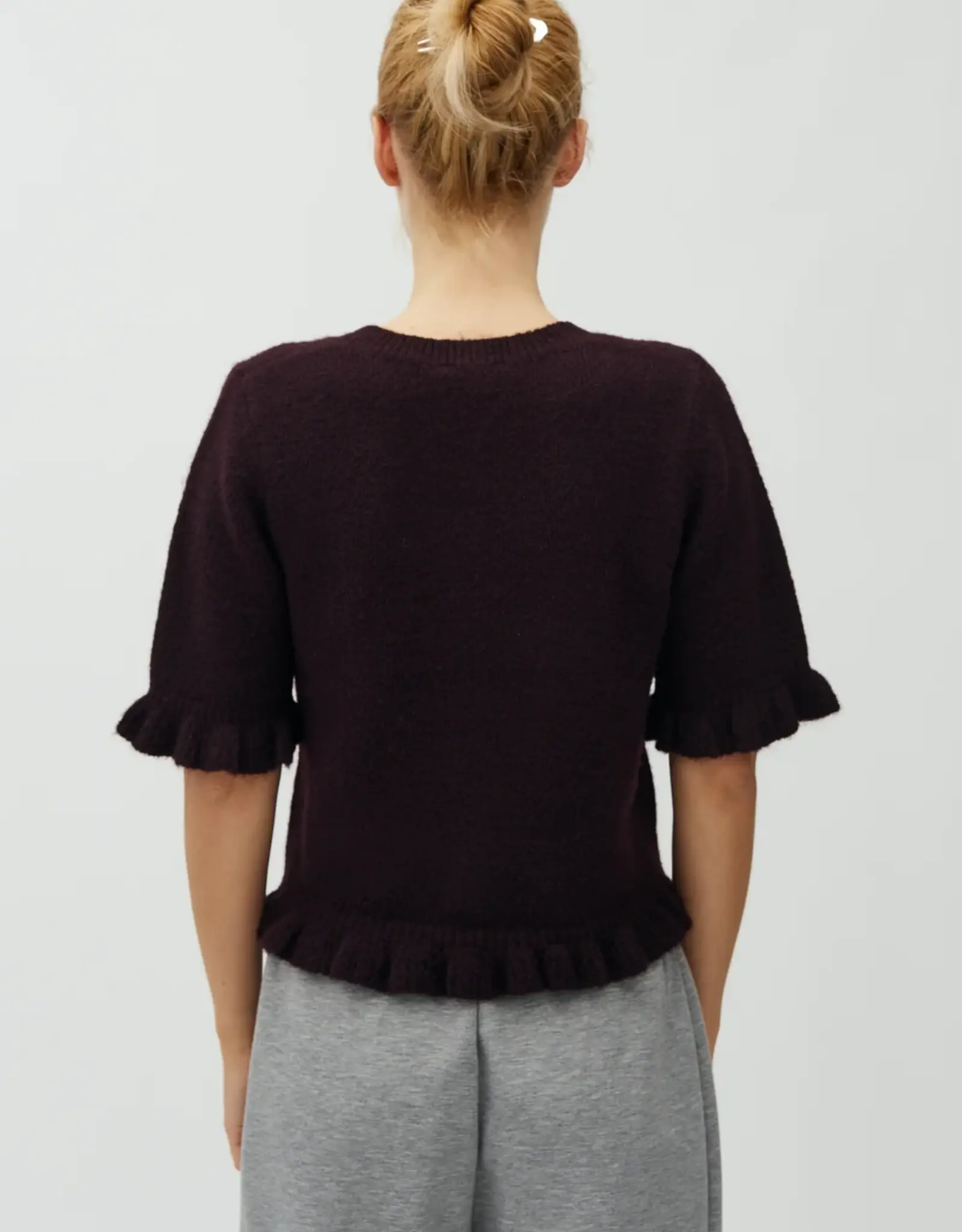 MbyM MBYM CARLA FRILL KNIT - DEEP PURPLE