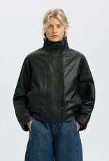 Selected Femme SELECTED FEMME ZENIA LEATHER JACKET - BLACK