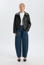 Selected Femme SELECTED FEMME ZENIA LEATHER JACKET - BLACK