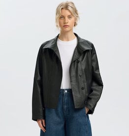 Selected Femme SELECTED FEMME ZENIA LEATHER JACKET - BLACK