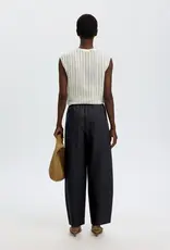 Selected Femme SELECTED FEMME BARREL WILLOW LINEN PANTS - D NAVY