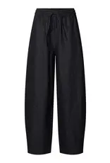 Selected Femme SELECTED FEMME BARREL WILLOW LINEN PANTS - D NAVY