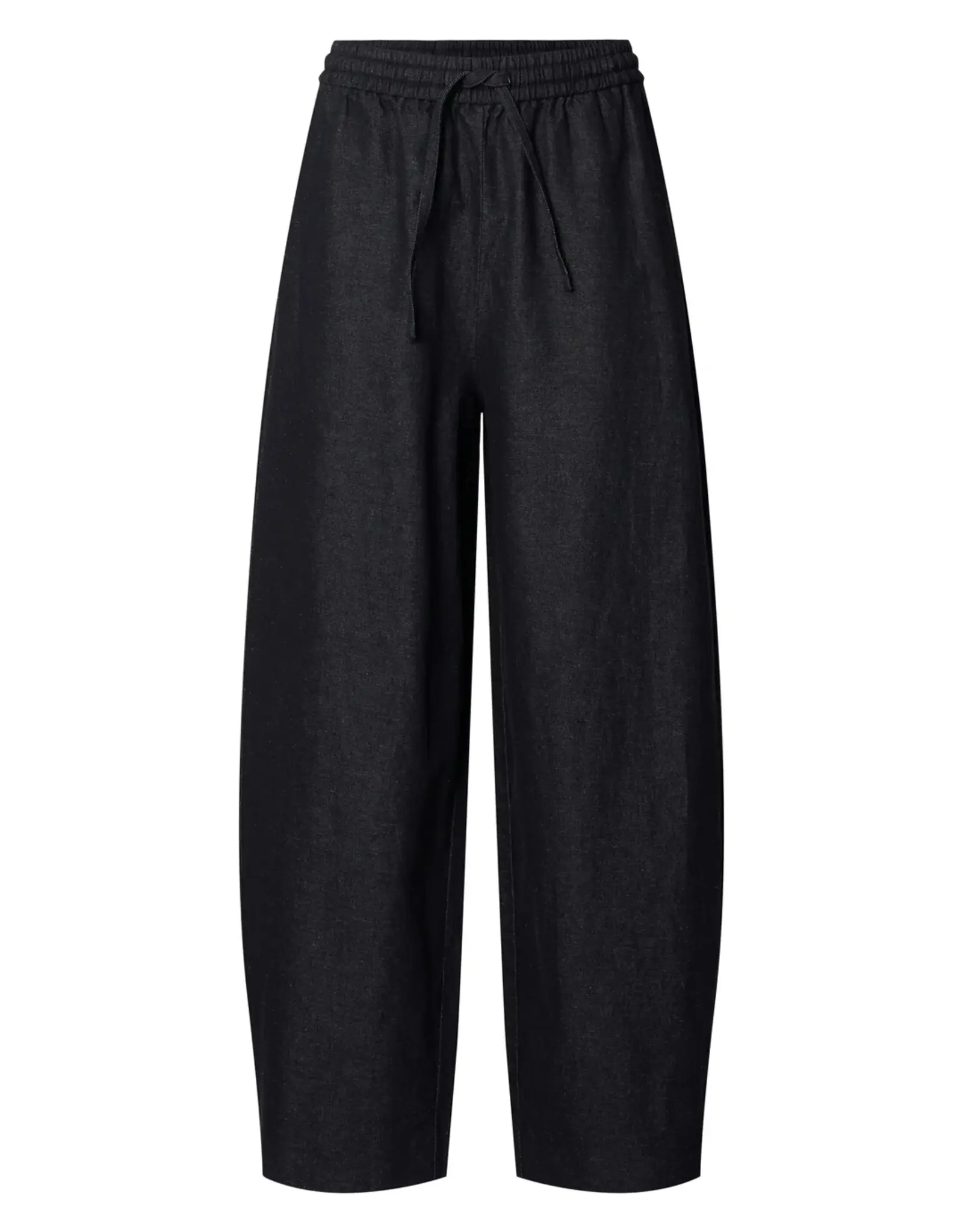 Selected Femme SELECTED FEMME BARREL WILLOW LINEN PANTS - D NAVY