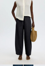 Selected Femme SELECTED FEMME BARREL WILLOW LINEN PANTS - D NAVY