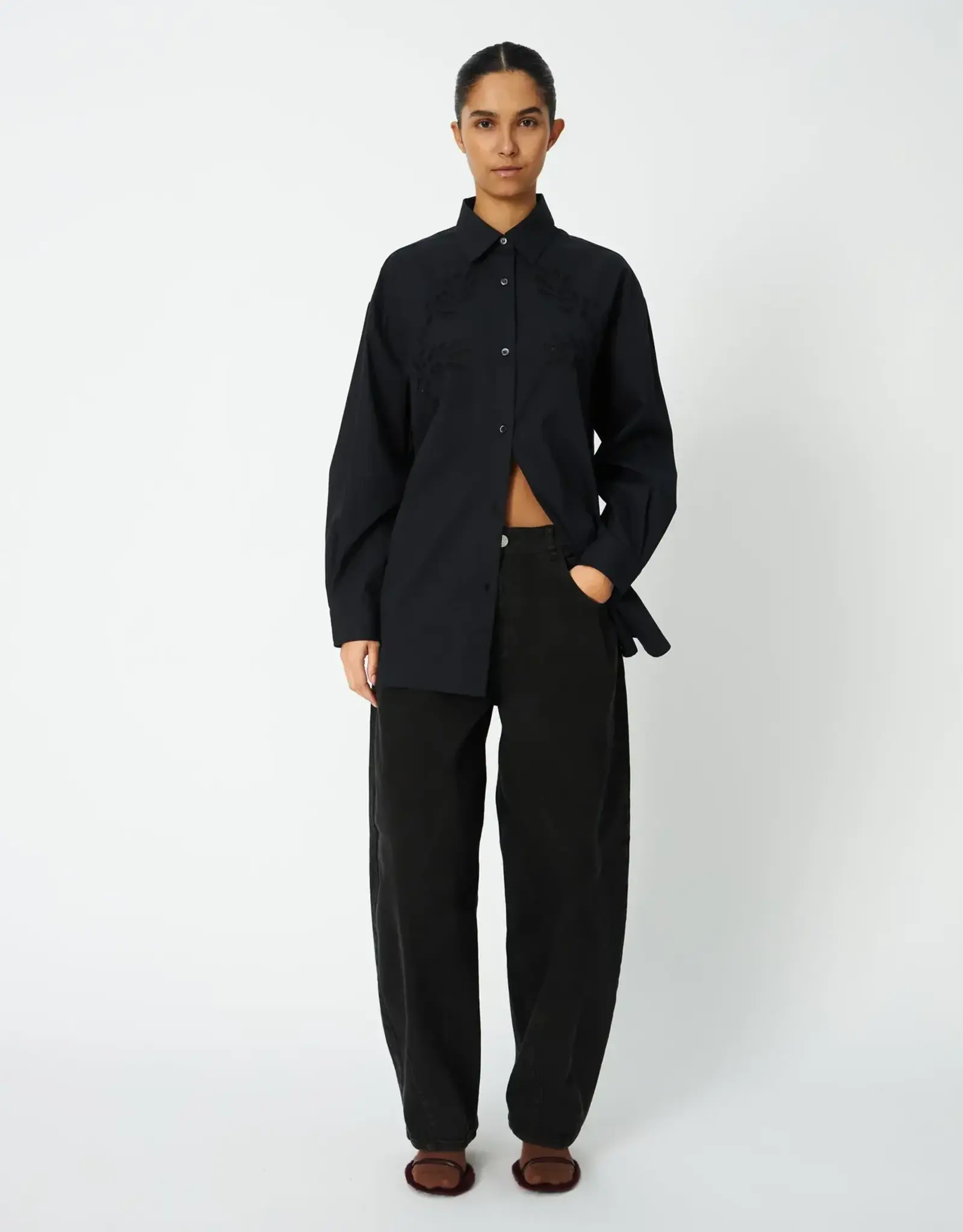 STELLA NOVA LOOSE SHIRT - BLACK