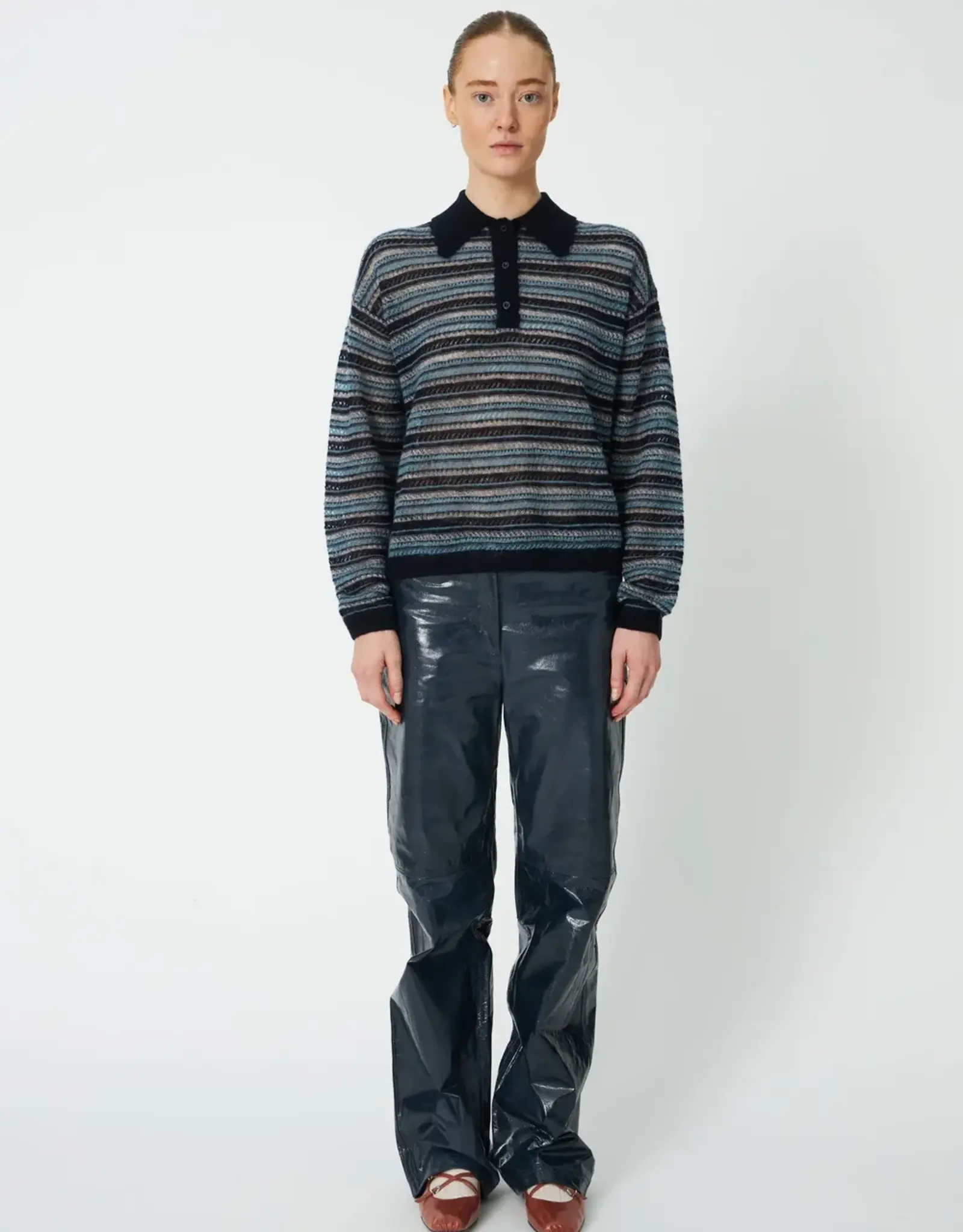 STELLA NOVA POLO KNIT SWEATER - MULTICOLOR