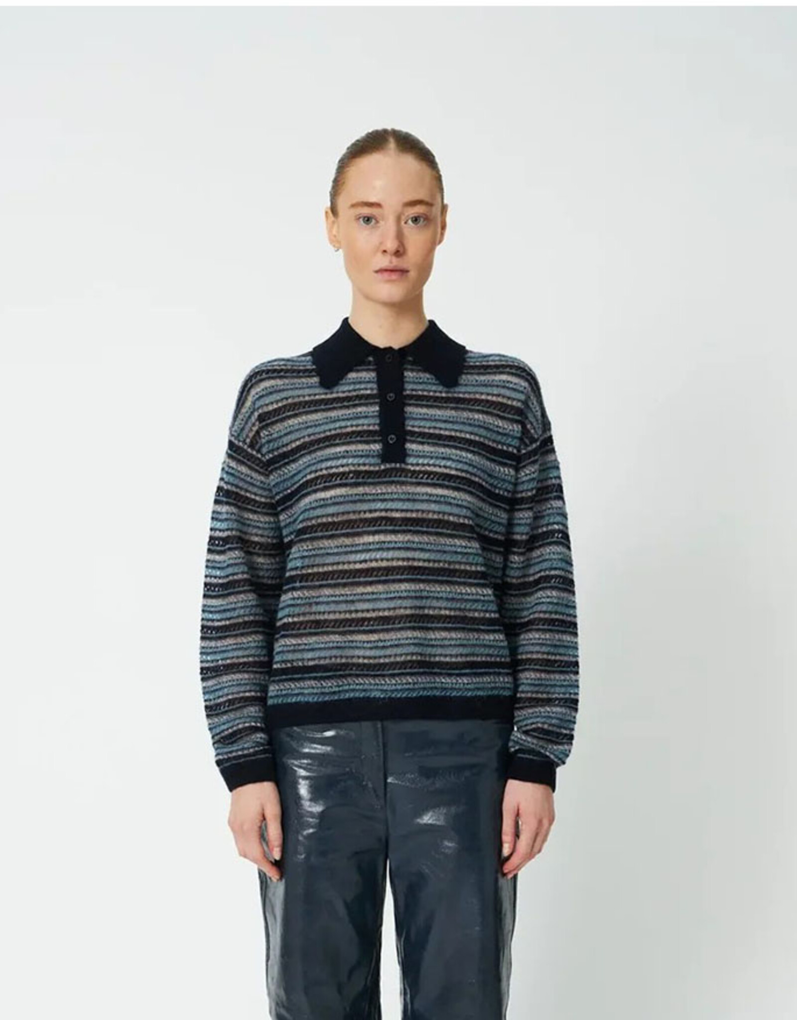 STELLA NOVA POLO KNIT SWEATER - MULTICOLOR