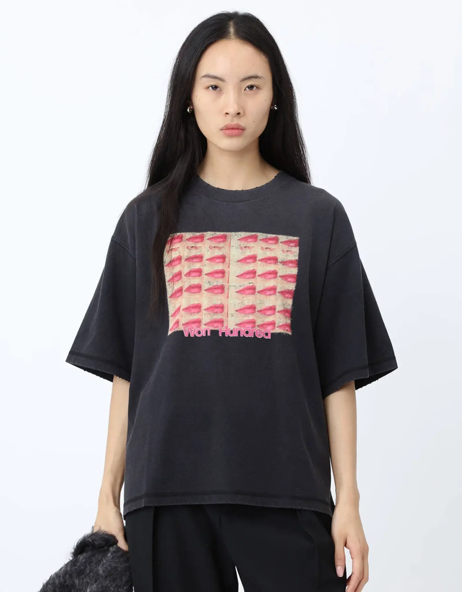 Won Hundred WON HUNDRED TSHIRT HOUSTON KISSES - WASHED BLACK