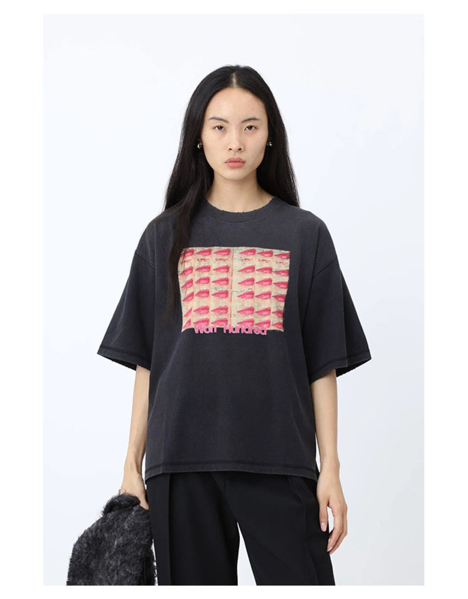 Won Hundred WON HUNDRED TSHIRT HOUSTON KISSES - WASHED BLACK