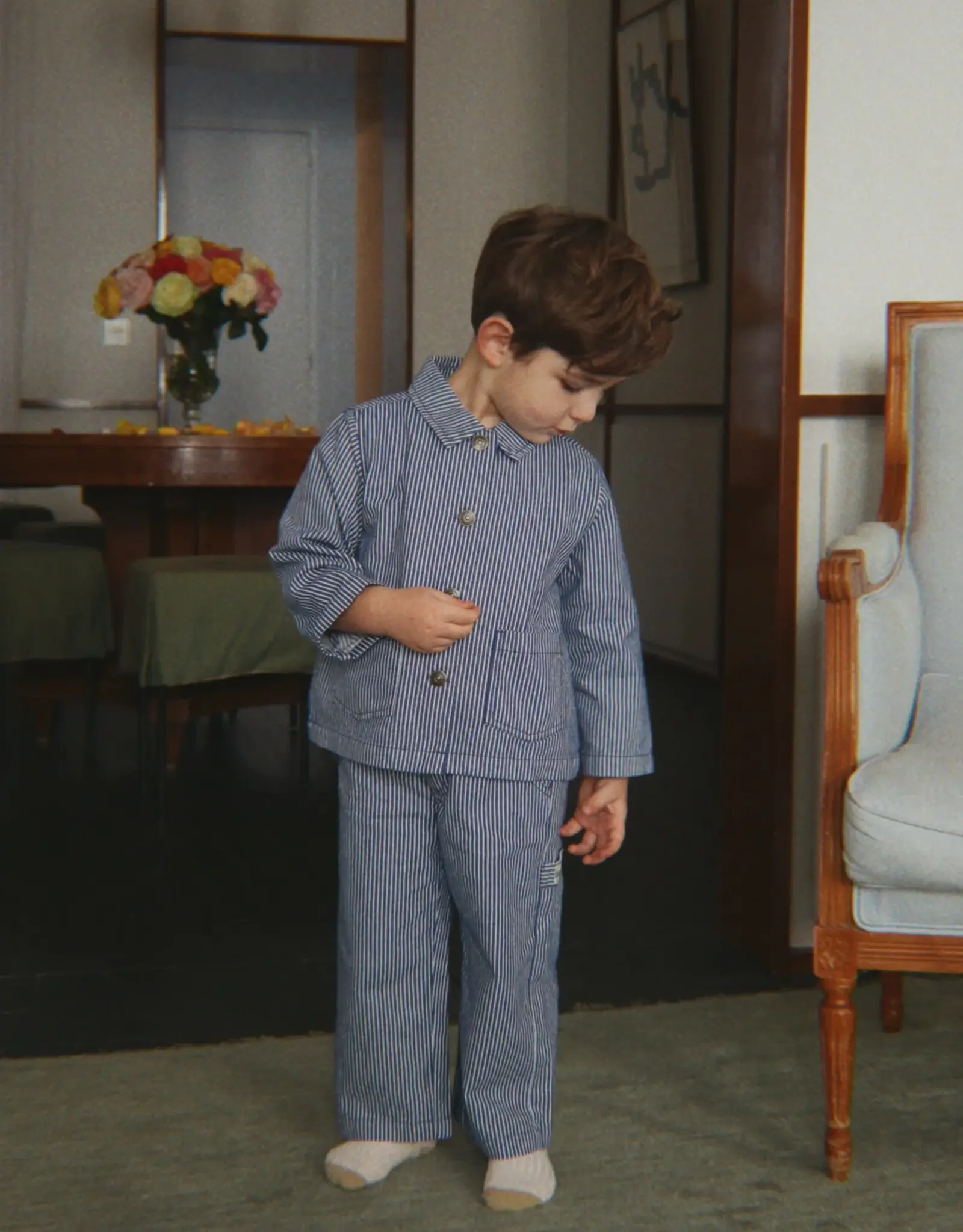 Konges Sløjd KONGES SLØJD LUC PANTS - BLUE STRIPE