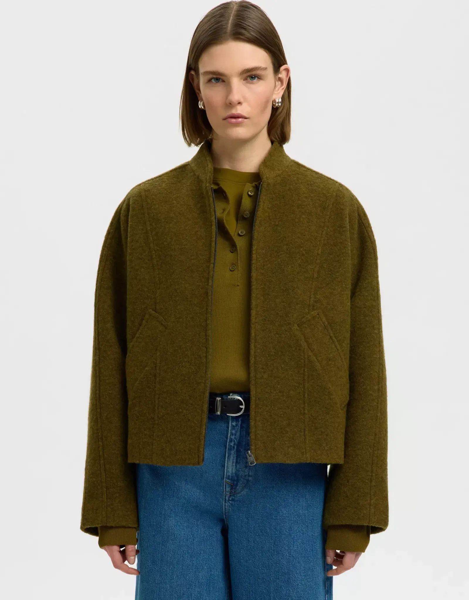 SF Jacqueline Wool Jacket Green