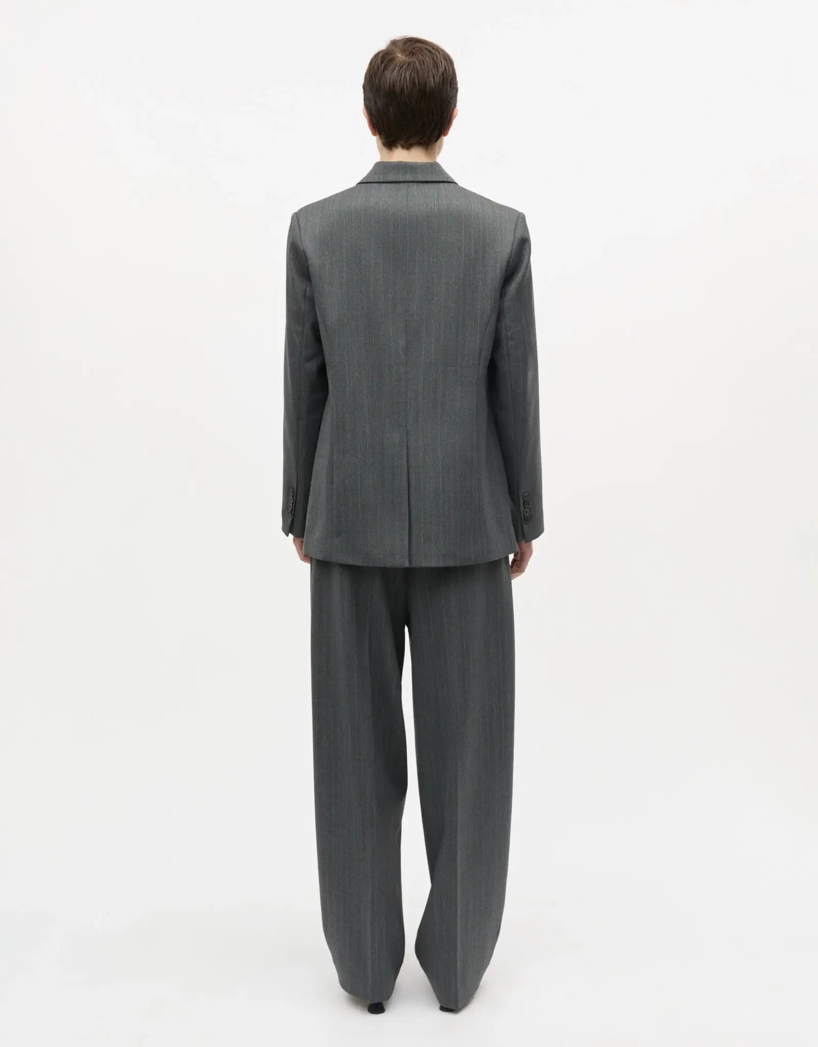 Mads Norgaard MADS NØRGAARD HERRINGBONE PANTS - GREY