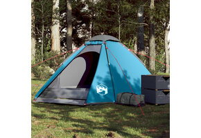 Koepeltent 4-persoons waterdicht blauw