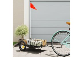 Fietstrailer 122x53x28 cm ijzer zwart