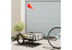 Fietstrailer 126x63x34 cm ijzer zwart