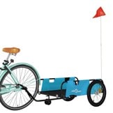 Fietstrailer oxford stof en ijzer blauw en zwart