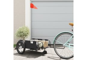 Fietstrailer oxford stof en ijzer zwart