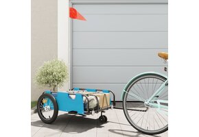 Fietstrailer oxford stof en ijzer blauw