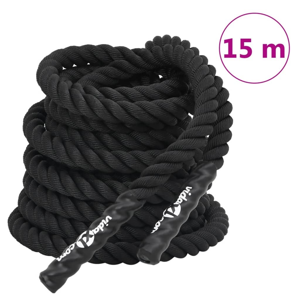 Battle Rope Zwart 15 m 11 kg Polyester