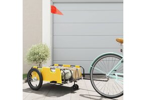 Fietstrailer oxford stof en ijzer geel