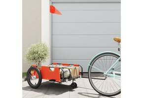 Fietstrailer oxford stof en ijzer oranje