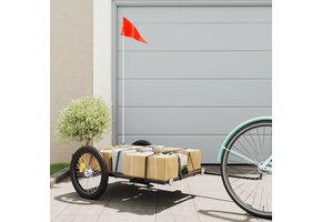 Fietstrailer 135x68x37 cm ijzer zwart