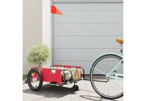 Fietstrailer oxford stof en ijzer rood