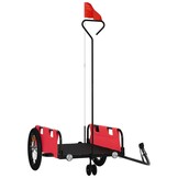 Fietstrailer oxford stof en ijzer rood