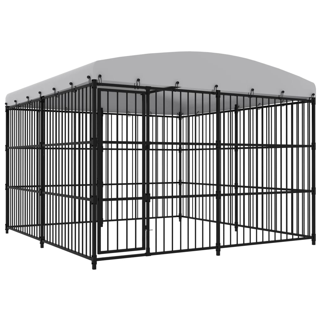Hondenkennel voor buiten met dak 300x300x210 cm