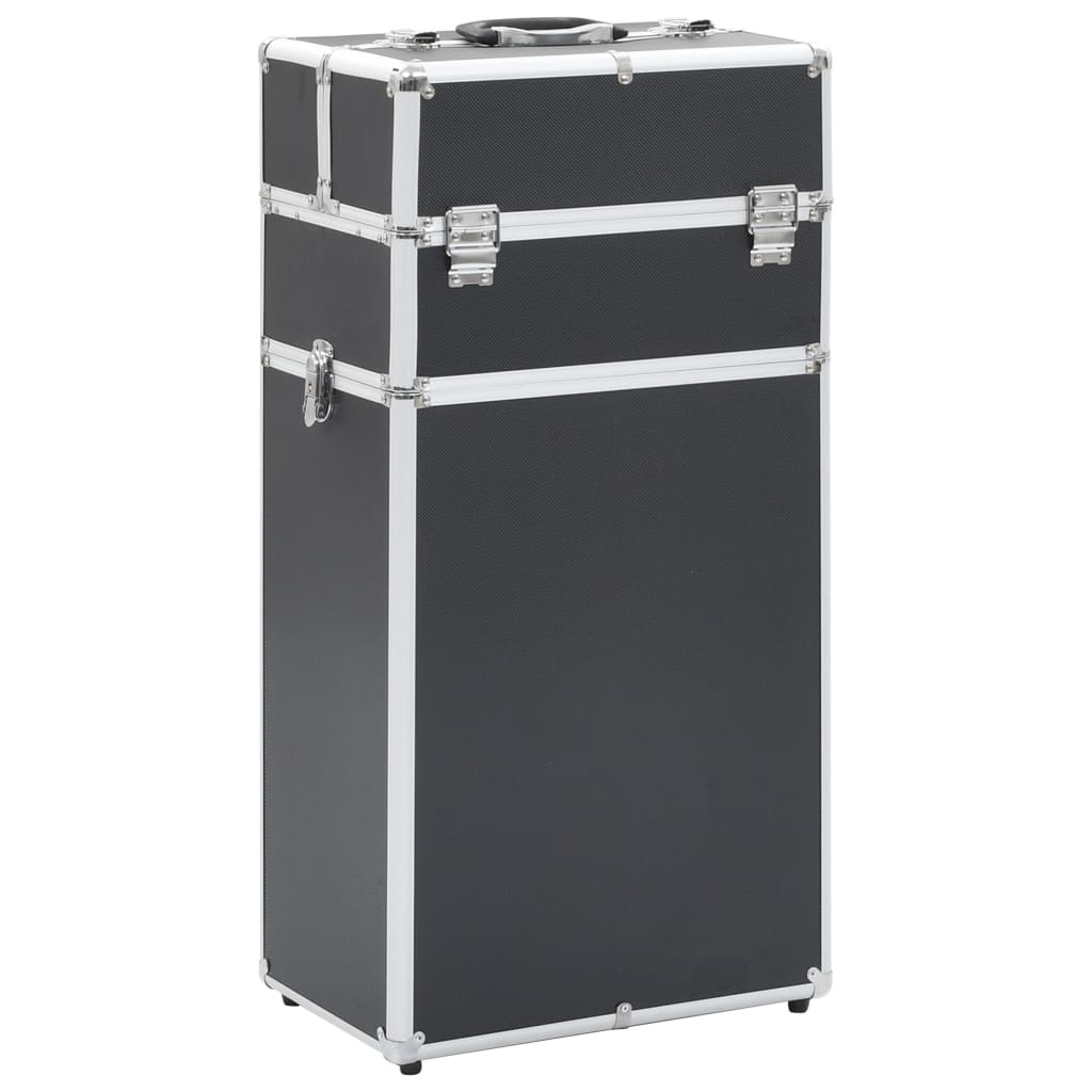 Make-up trolley aluminium zwart