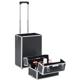 Make-up trolley aluminium zwart