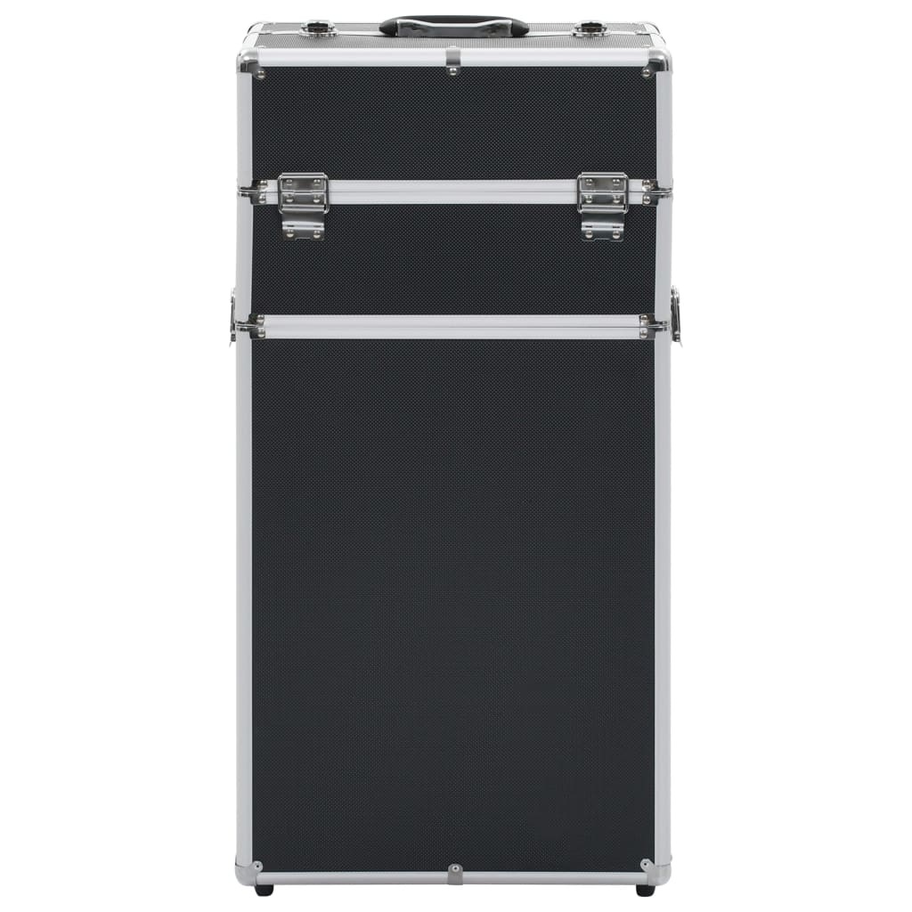 Make-up trolley aluminium zwart