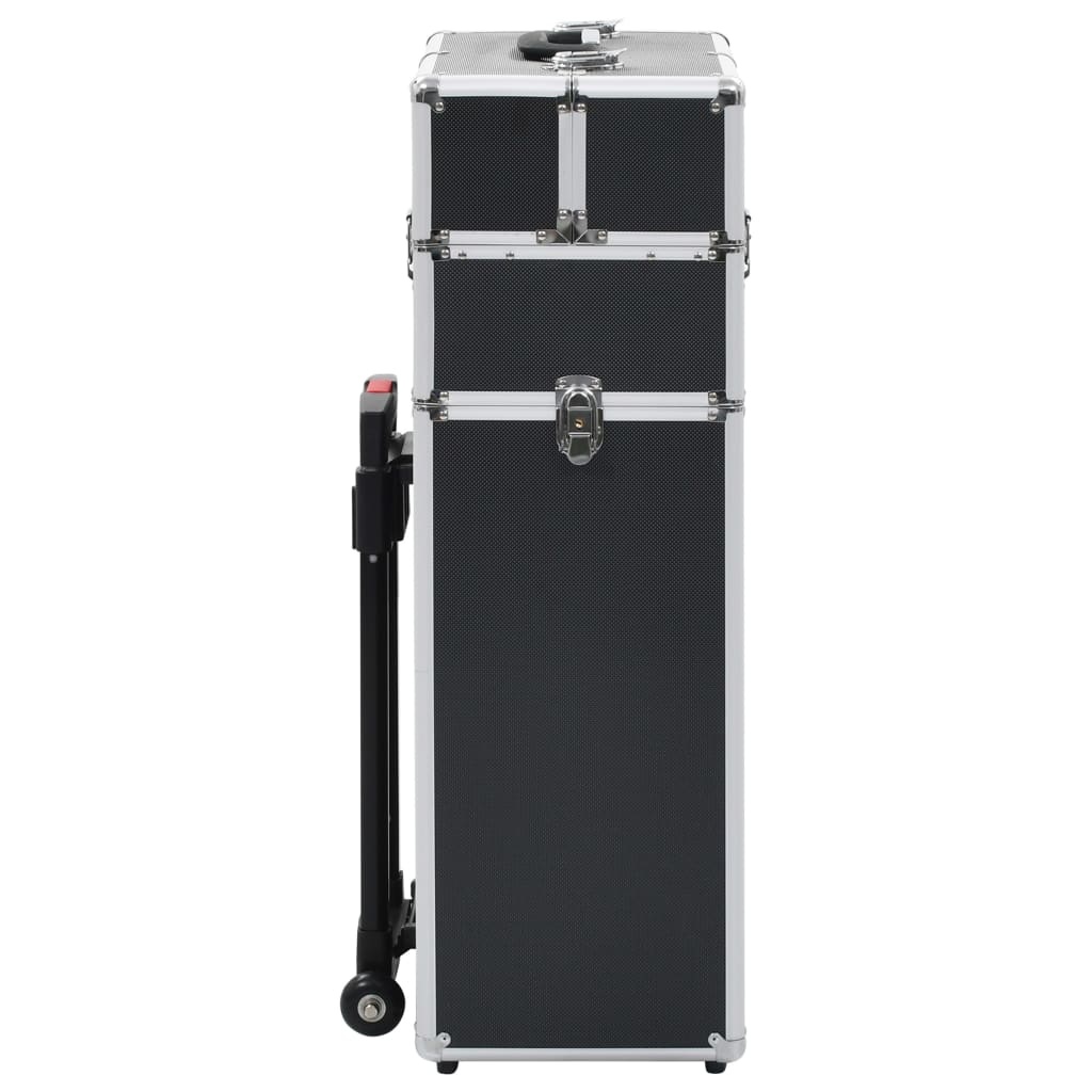 Make-up trolley aluminium zwart