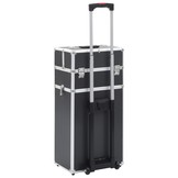Make-up trolley aluminium zwart