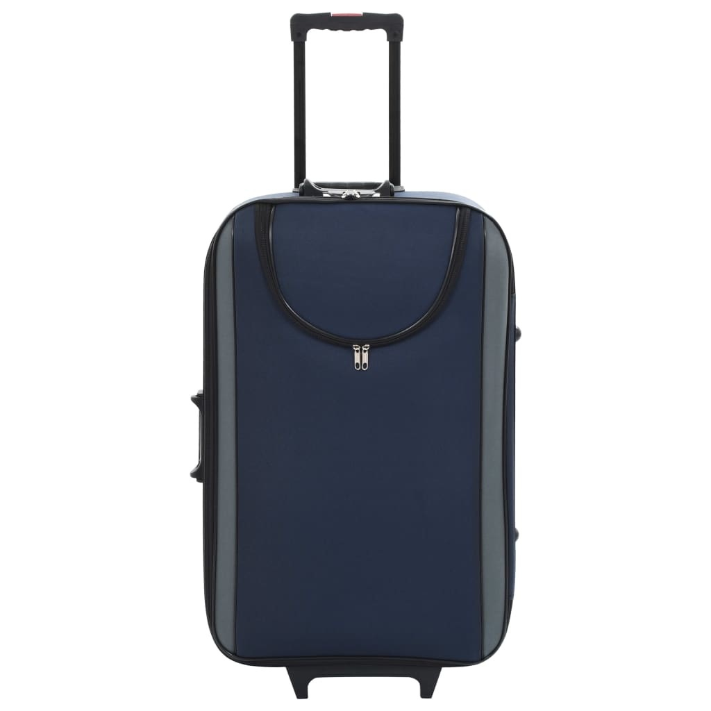 Zachte trolleys 3 st oxford stof marineblauw