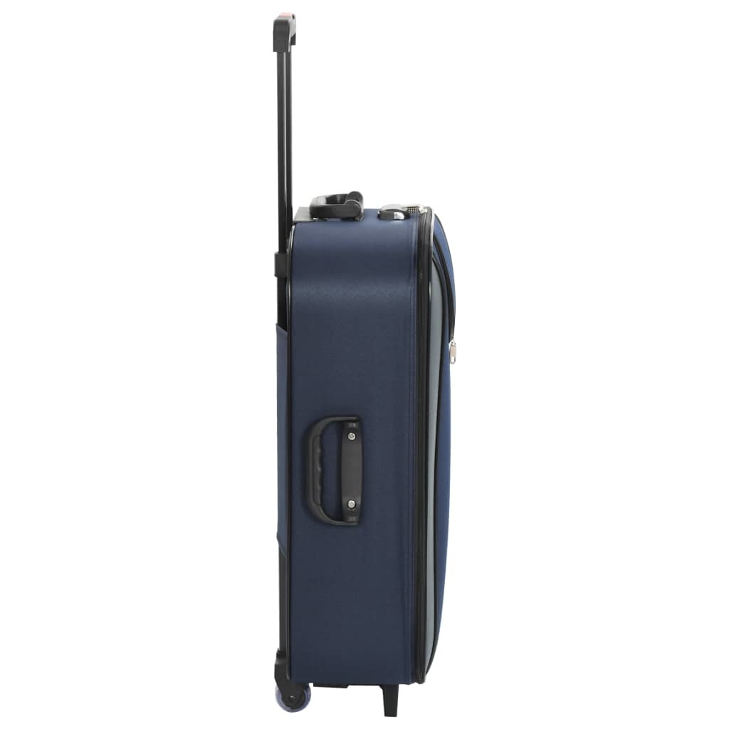 Zachte trolleys 3 st oxford stof marineblauw