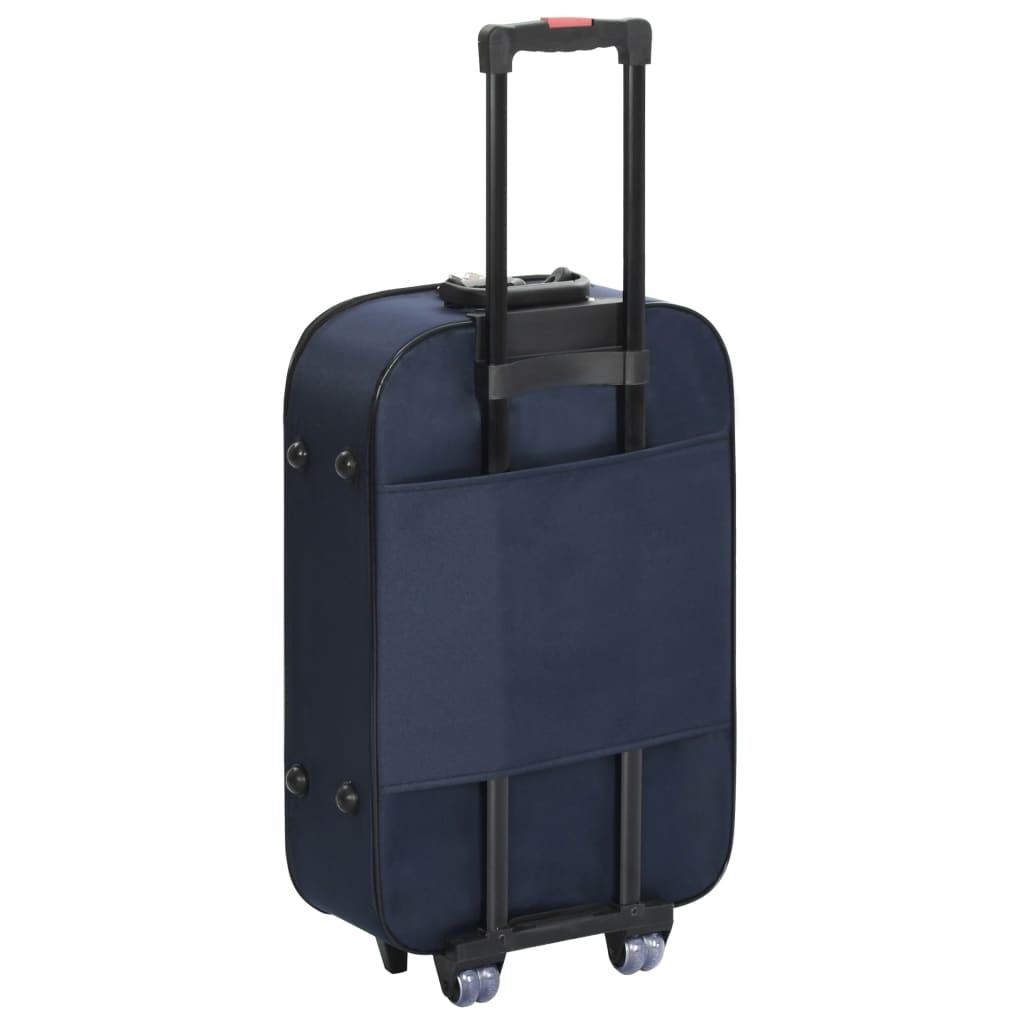 Zachte trolleys 3 st oxford stof marineblauw