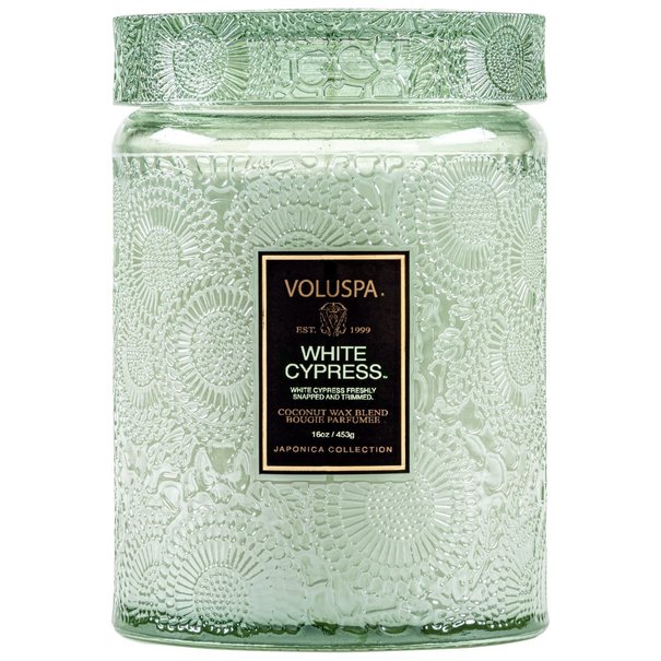 White Cypress - Large Jar Candle