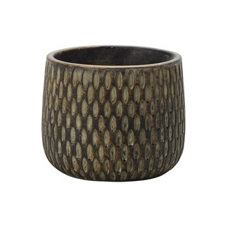 Rudolph Pot Gabriel zwart-goud (ø12,5cm h10cm)