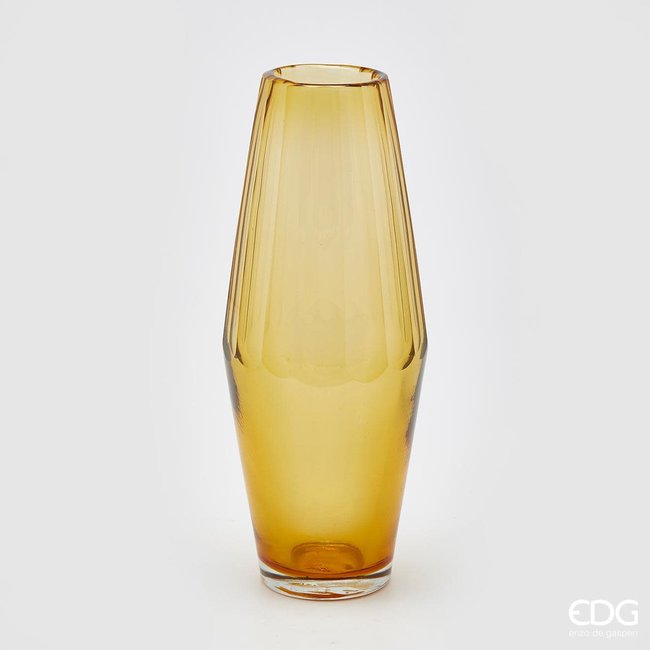 Enzo De Gaspari Glazen vaas 'Rombo' (H41cm / ø16cm)