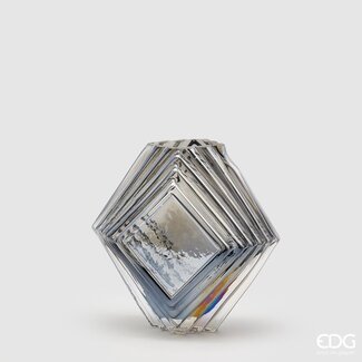 Enzo De Gaspari Glass Vase 'Rombo' (H29cm / ø30cm)