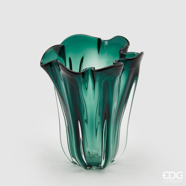 Enzo De Gaspari Glass Vase 'Drappo' (H27cm / ø22cm)