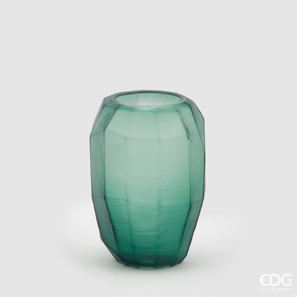 Enzo De Gaspari Green Glass Vase (H28cm / ø19cm)