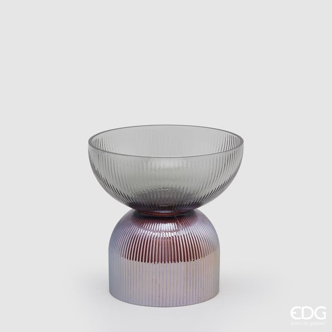 Enzo De Gaspari Glazen vaas / kom in 2 kleuren (H23cm / ø22cm)
