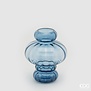 Blauwe glazen vaas 'Ampolla' (H23cm / ø19cm)