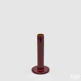 Cilindrical Candle Holder in Burgundy (15cm)