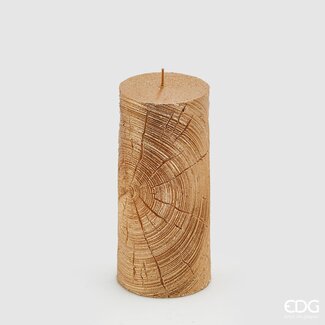 Enzo De Gaspari Kaars in houtstijl (H15cm / D7cm)