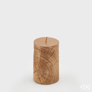 Enzo De Gaspari Kaars in houtstijl (H10,5cm / D7cm)